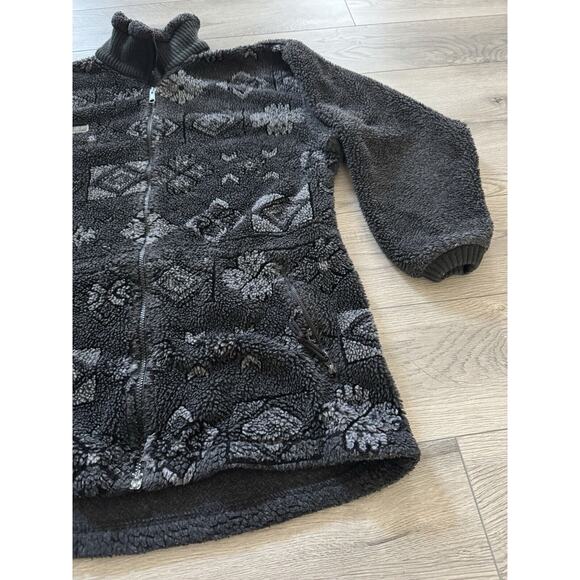 VINTAGE 80s Columbia Deep Fleece Jacket USA MADE Coat‎ Gray Womens Medium - Picture 3 of 10
